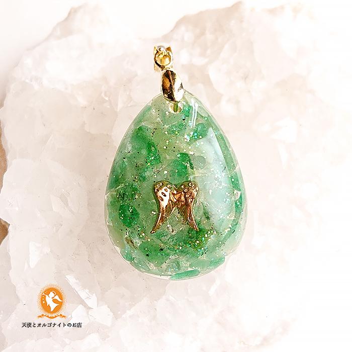 大天使ラファエルのペンダント しずく エメラルド [現物なしの場合は受注制作]phdr1001eme000941枚目の画像
