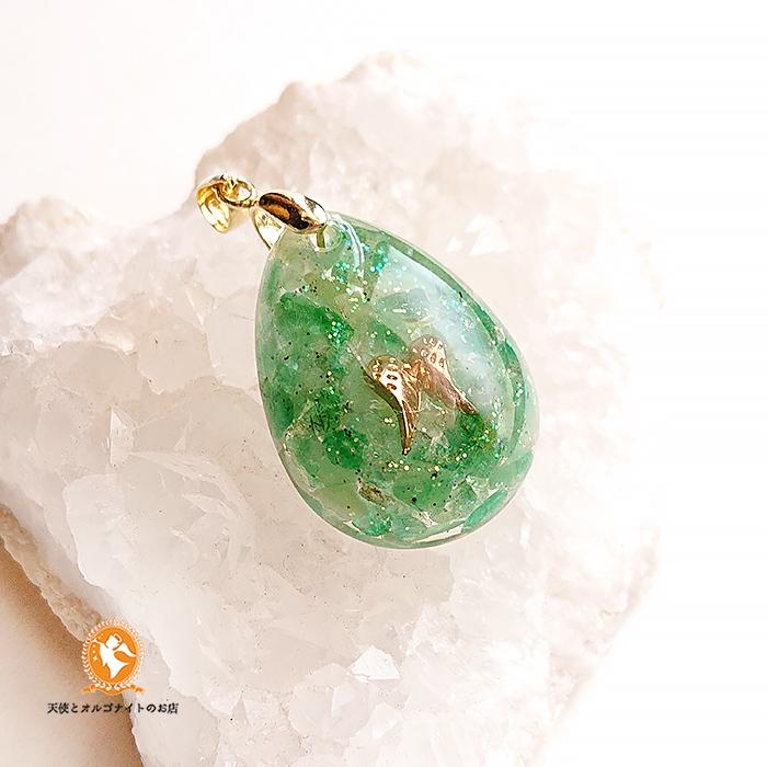 大天使ラファエルのペンダント しずく エメラルド [現物なしの場合は受注制作]phdr1001eme00094 | 3枚目